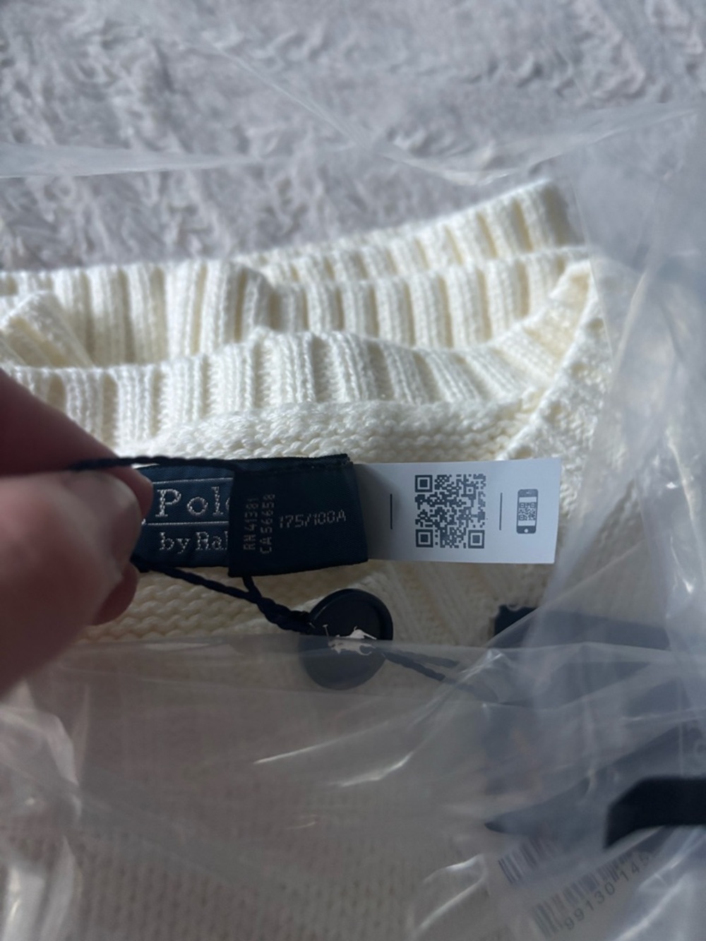 NWT Polo Ralph Lauren Bear Sweater Cream Neutral Preppy - Picture 4 of 4